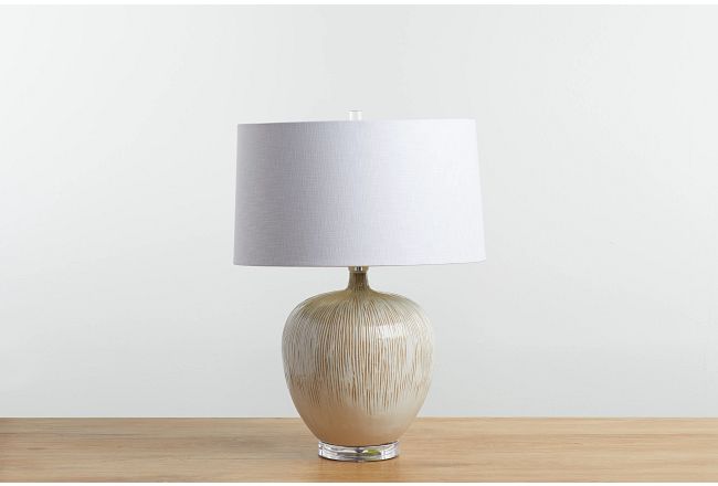 Arcadia Light Beige Table Lamp