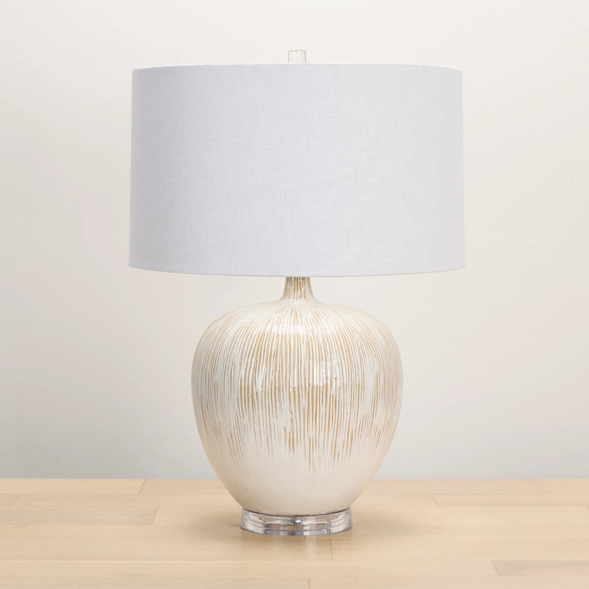 Arcadia Light Beige Table Lamp