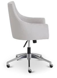 Newport Gray Metal Upholstered Desk Chair