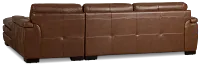 Braden Medium Brown Leather Right Chaise Sectional