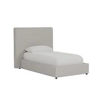 Grayton Maguire Pewter 54" Upholstered Platform Bed