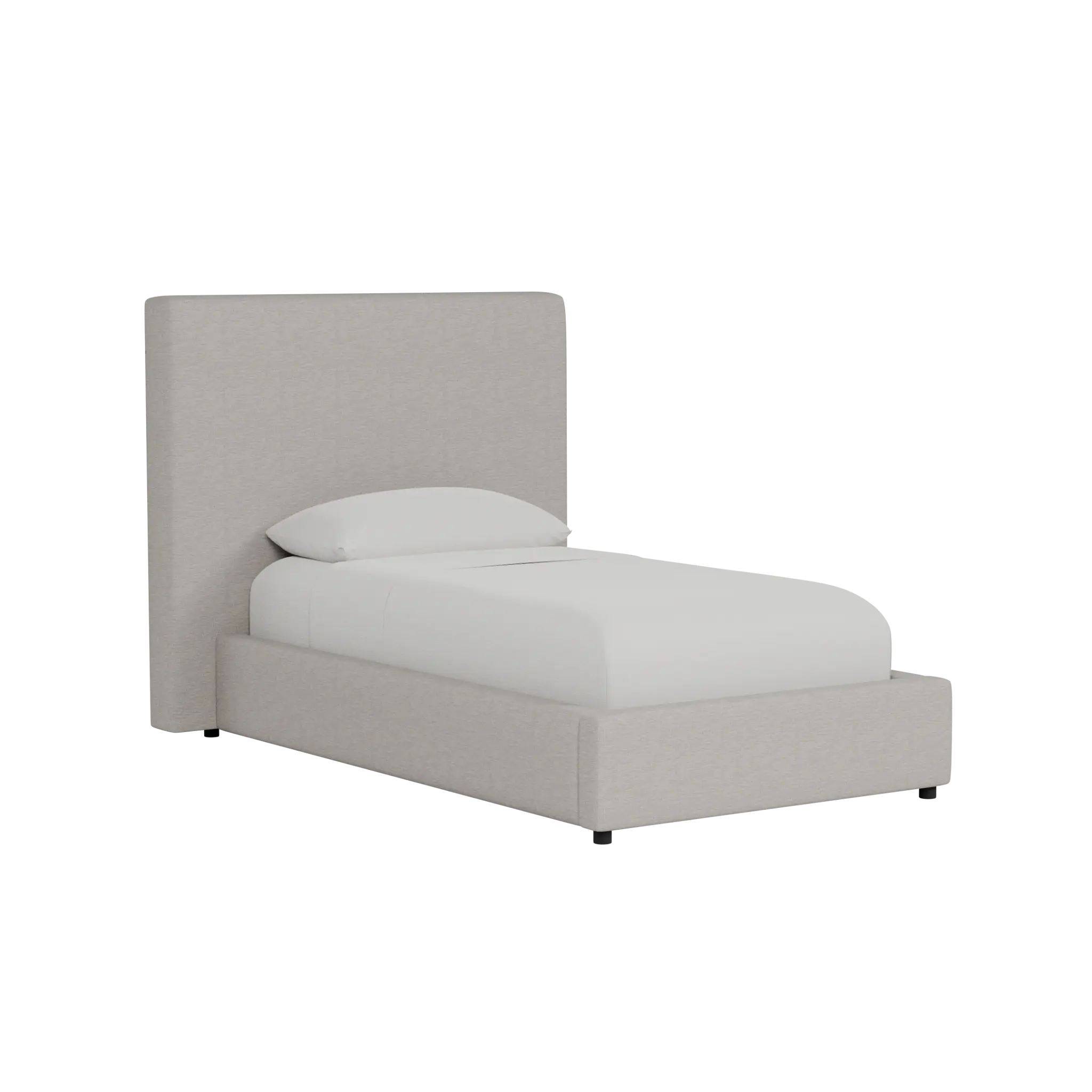 Grayton Maguire Pewter 54" Upholstered Platform Bed Grayton Maguire Pewter 54" Upholstered Platform Bed