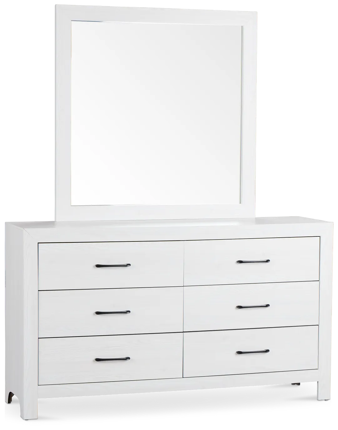 Ollie White Dresser & Mirror