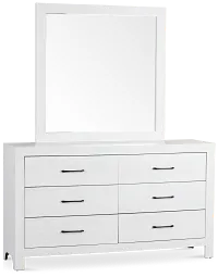 Ollie White Dresser & Mirror