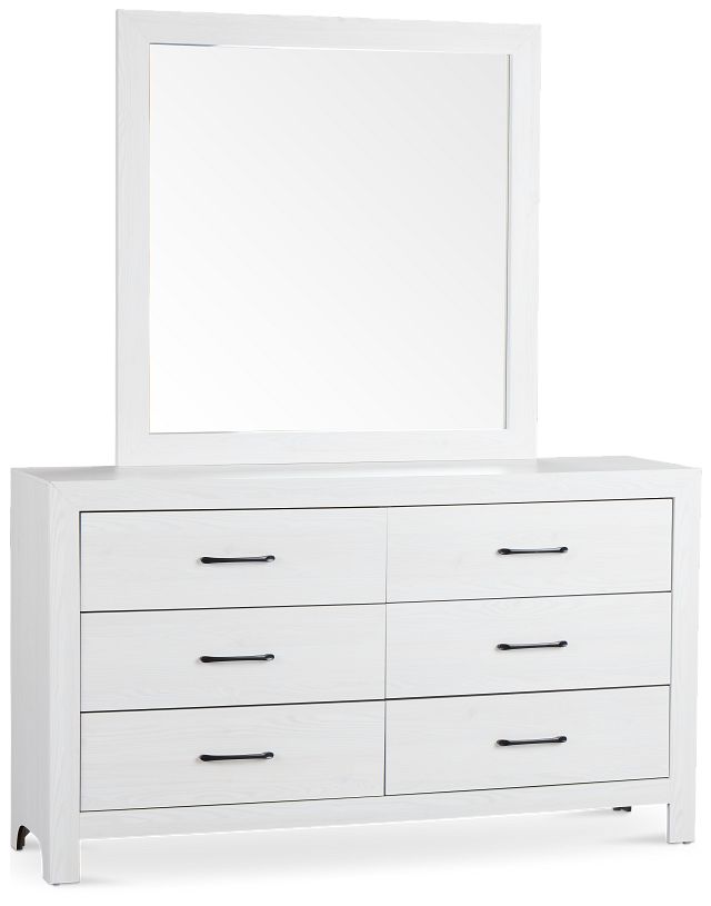 Ollie White Dresser & Mirror