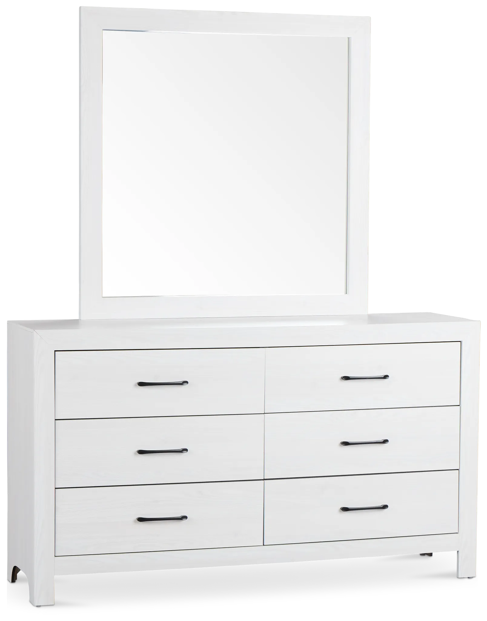 Ollie White Dresser & Mirror