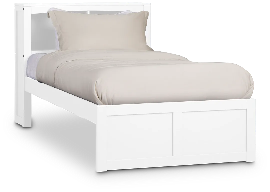Charleston White Bookcase Bed