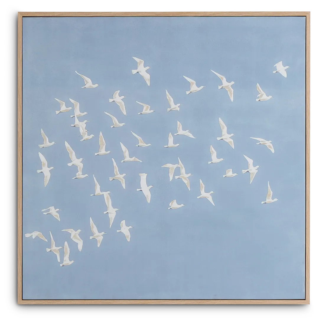 Flite Blue Framed Canvas Wall Art