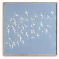 Flite Blue Framed Canvas Wall Art