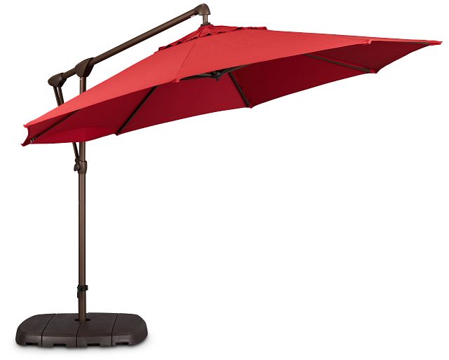 Grenada Red Cantilever Umbrella Set