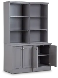 Newport Gray Door Bookcase