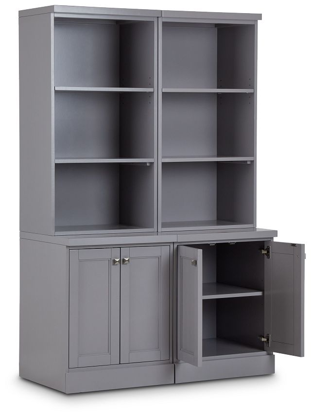 Newport Gray Door Bookcase