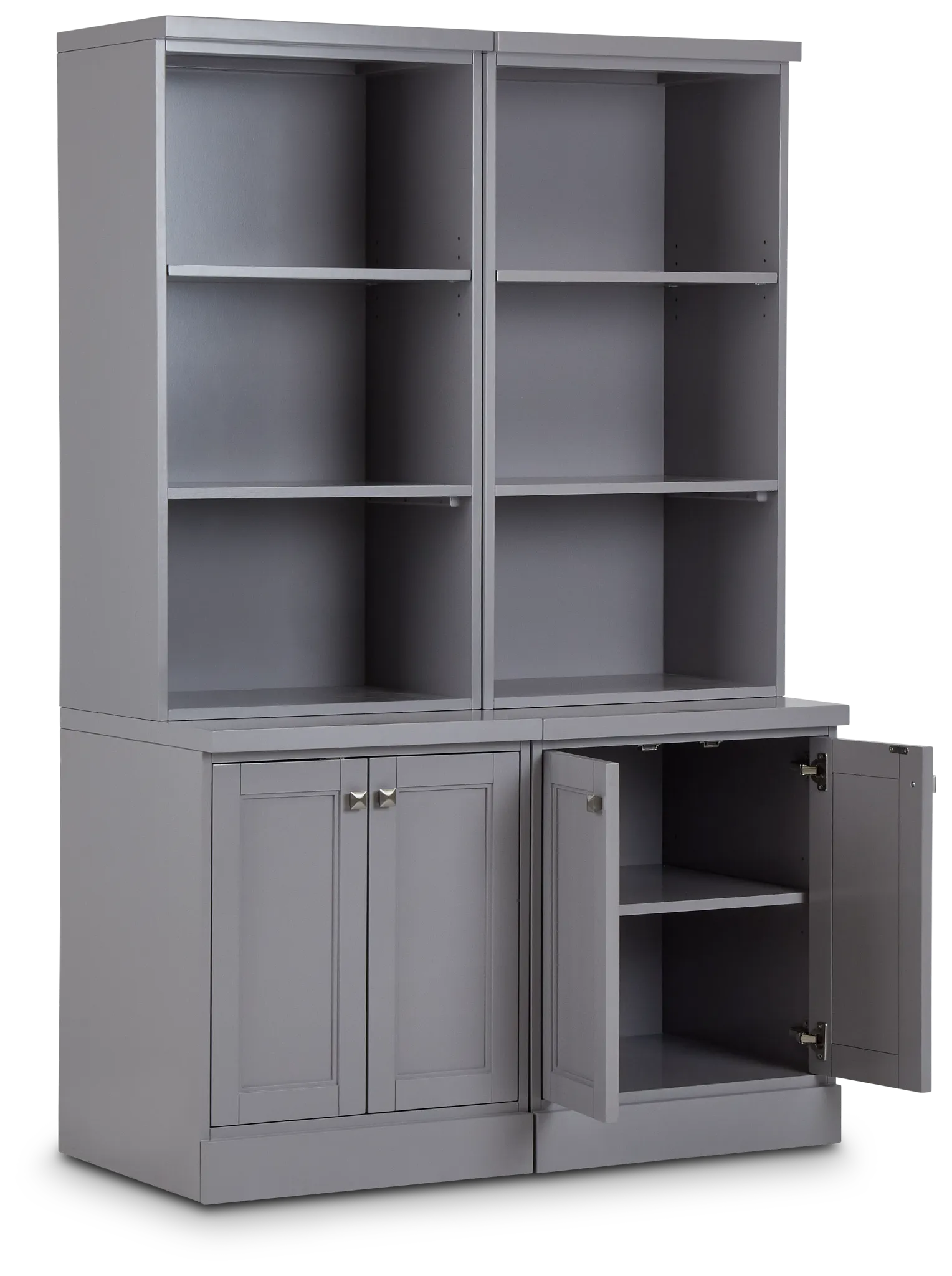 Newport Gray Door Bookcase