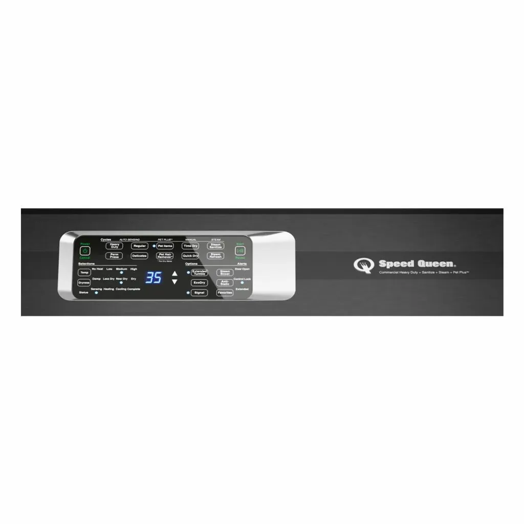 Speed Queen 7004 Series White Front Load Gas Dryer