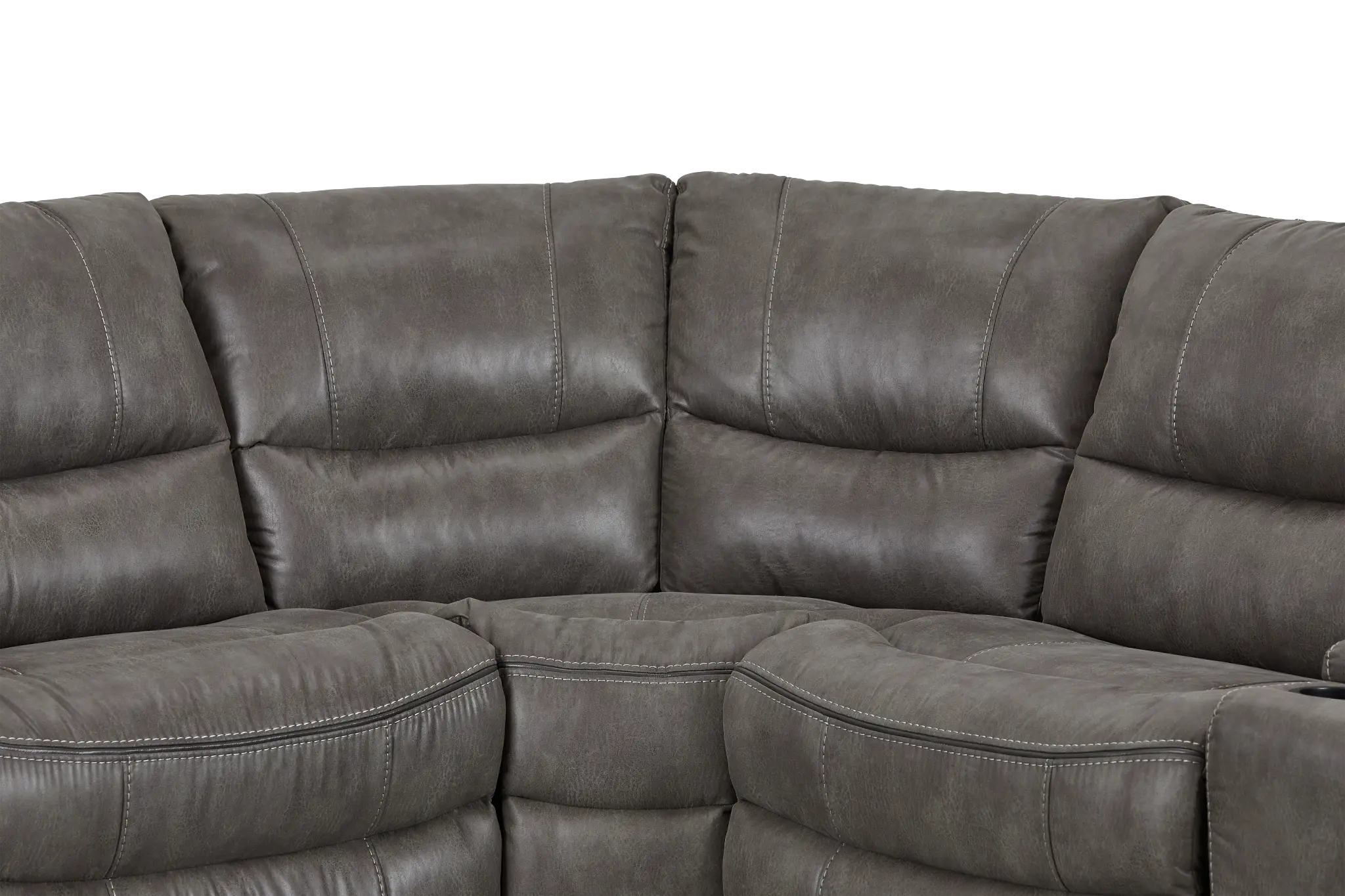 Dober Dark Gray Micro Large Dual Manually Reclining Two-arm Sectional Dober Dark Gray Micro Large Dual Manually Reclining Two-arm Sectional
