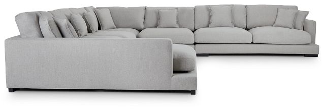 Emery Gray Fabric Large Left Chaise Sectional (2)
