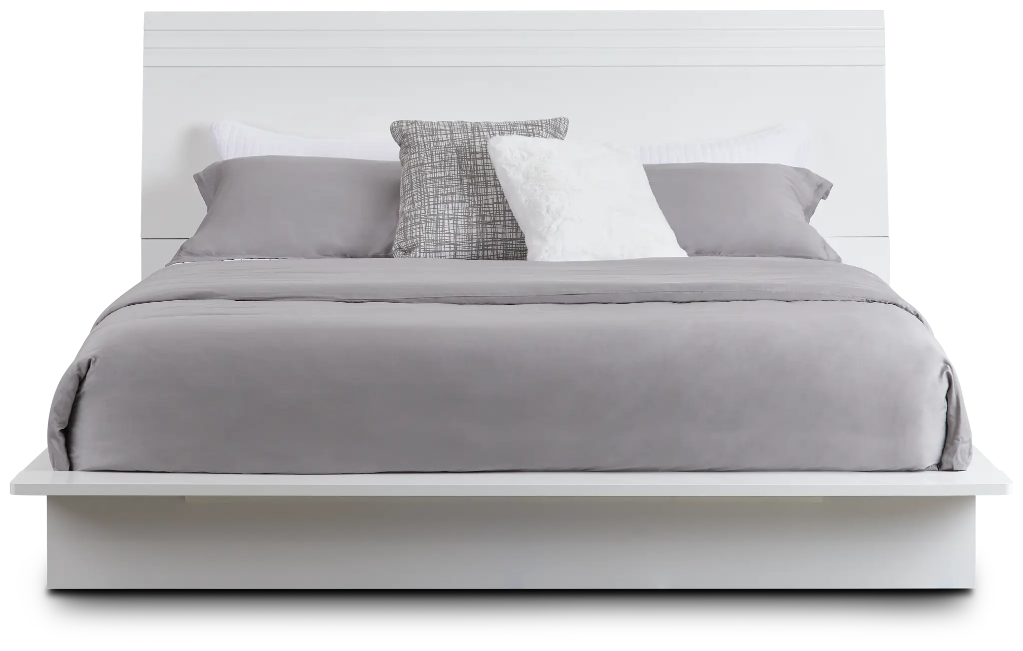 Midtown White Wood Platform Bed Midtown White Wood Platform Bed