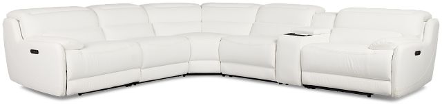 Jett White Micro Medium Dual Power 2-arm Reclining Sectional