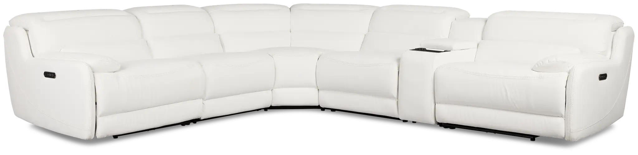 Jett White Micro Medium Dual Power 2-arm Reclining Sectional Jett White Micro Medium Dual Power 2-arm Reclining Sectional