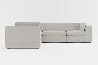 Destin Maguire Pewter Fabric 5-piece Modular Sectional