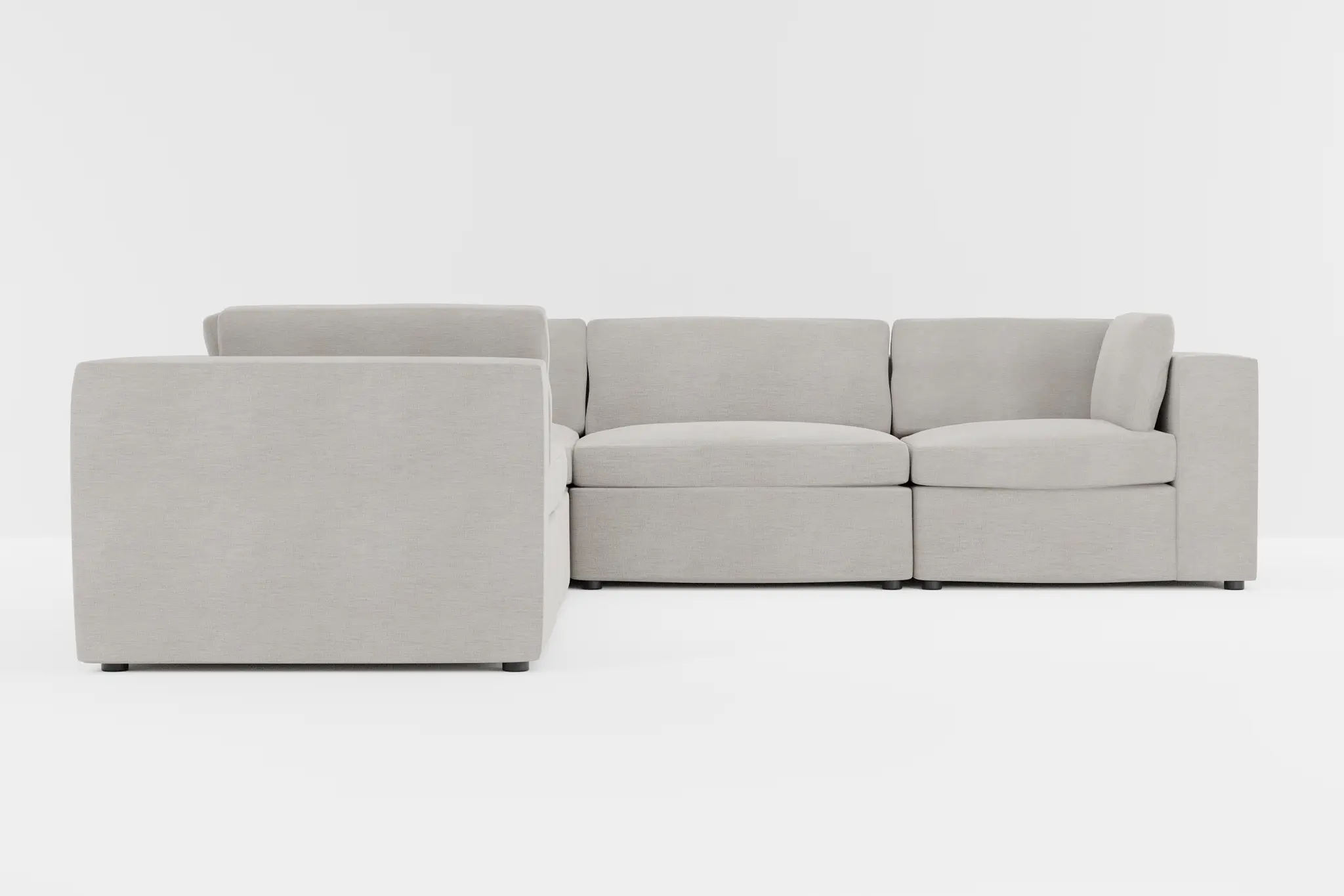 Destin Maguire Pewter Fabric 5-piece Modular Sectional Destin Maguire Pewter Fabric 5-piece Modular Sectional