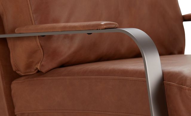 Lex Brown Leather Accent Chair