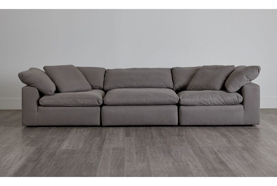 Nixon Light Gray Fabric 3 Piece Modular Sofa, (0)
