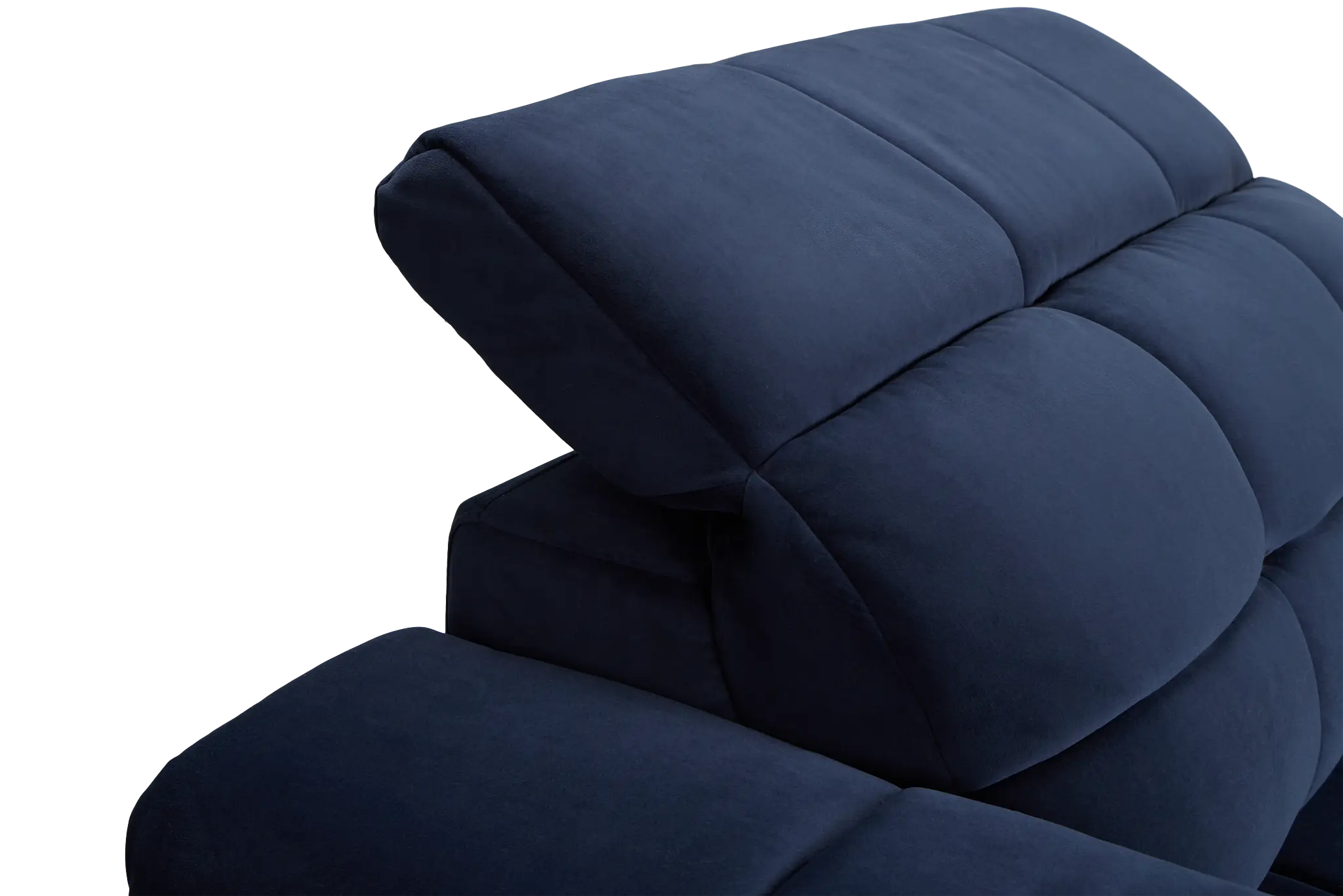 Gemma Navy Velvet Medium Triple Power 2-arm Sectional Gemma Navy Velvet Medium Triple Power 2-arm Sectional