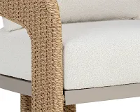 Anya Light Brown Ivory Accent Chair