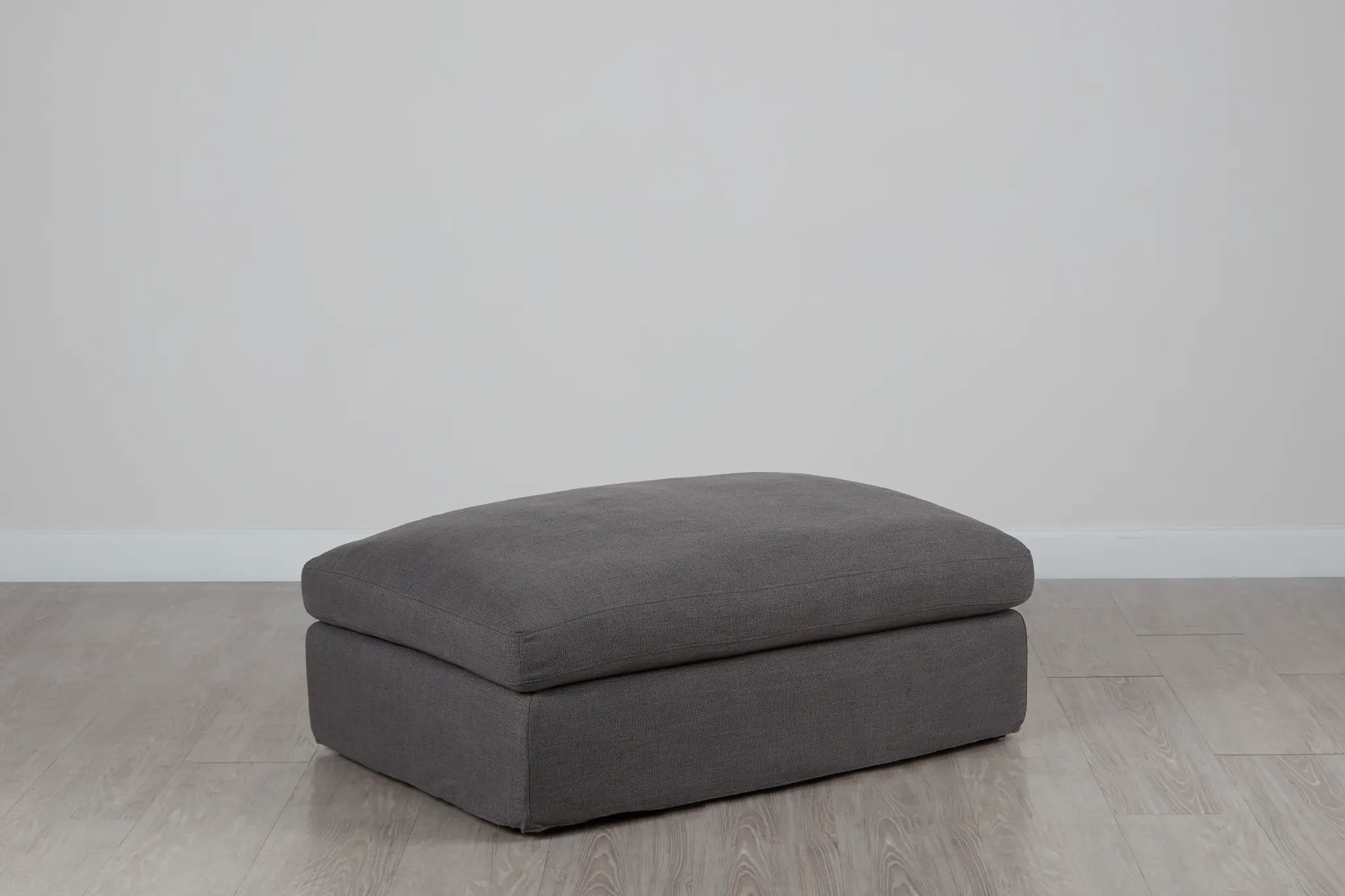 Willow Gray Fabric Ottoman Willow Gray Fabric Ottoman