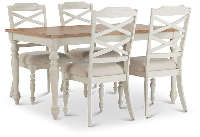 Lexington Two-tone Table & 4 Chairs (2)