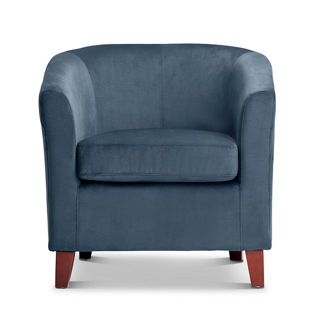 Concord Dark Blue Velvet Accent Chair (2)