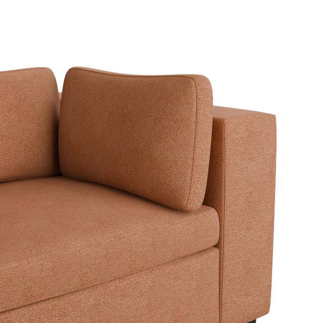 Destin Sutton Orange Fabric 4-piece Bumper Sectional