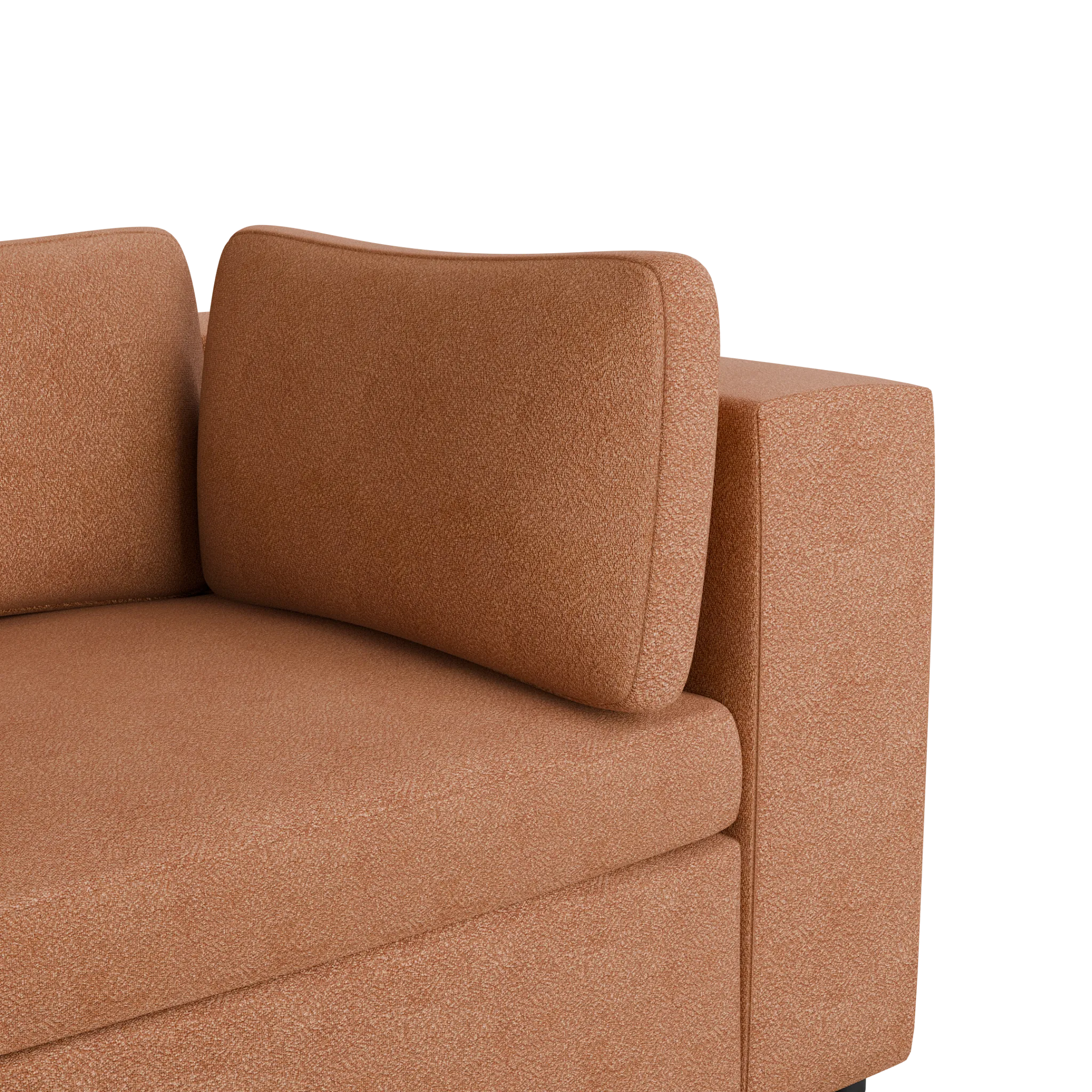 Destin Sutton Orange Fabric 4-piece Bumper Sectional