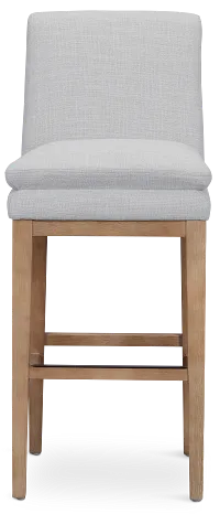 Willow Light Gray Fabric 30" Upholstered Barstool