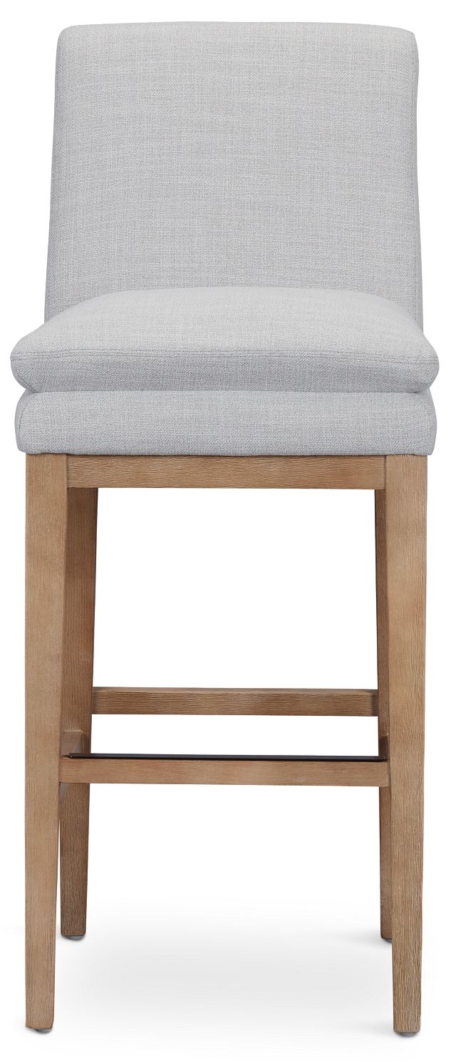 Willow Light Gray Fabric 30" Upholstered Barstool