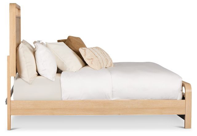 Lyndie Light Tone Panel Bed