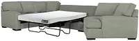 Austin Green Cool Mfoam Right Cuddler Memory Foam Sleeper Sectional