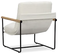 Margo White Fabric Accent Chair