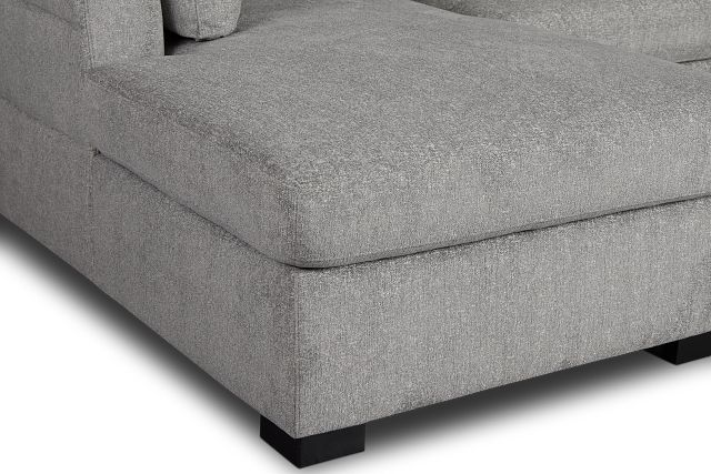 Amber Dark Gray Fabric Small Left Chaise Storage Sleeper Sectional