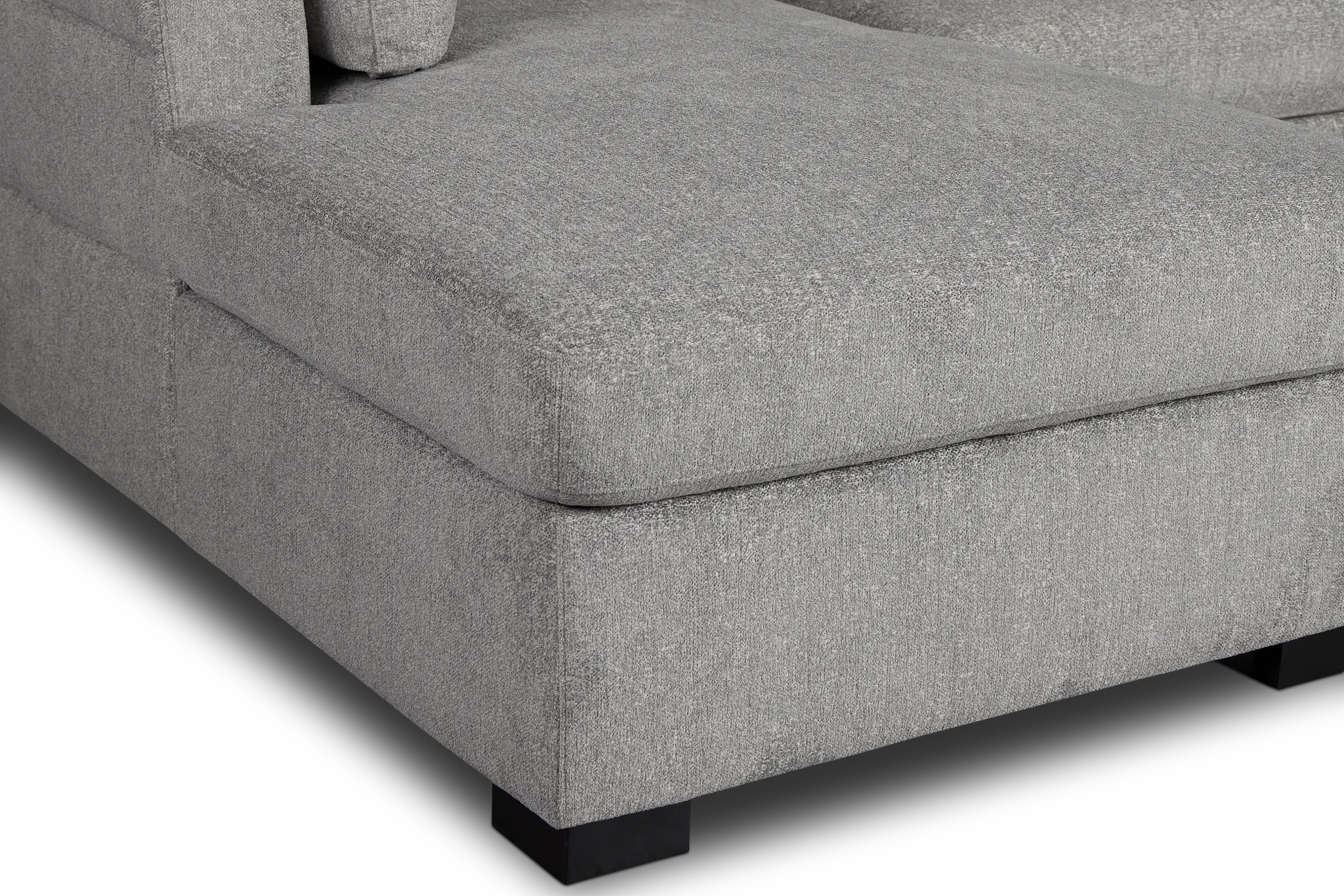 Amber Dark Gray Fabric Small Left Chaise Storage Sleeper Sectional