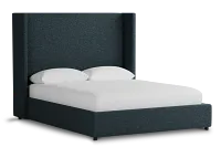 Captiva Elevation Dark Blue 60" Upholstered Shelter Bed