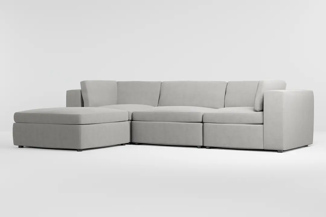 Destin Maguire Gray Fabric 4-piece Bumper Sectional Destin Maguire Gray Fabric 4-piece Bumper Sectional