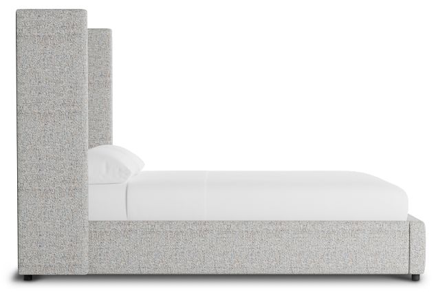 Captiva Natural Beauty Gray 60" Upholstered Shelter Bed