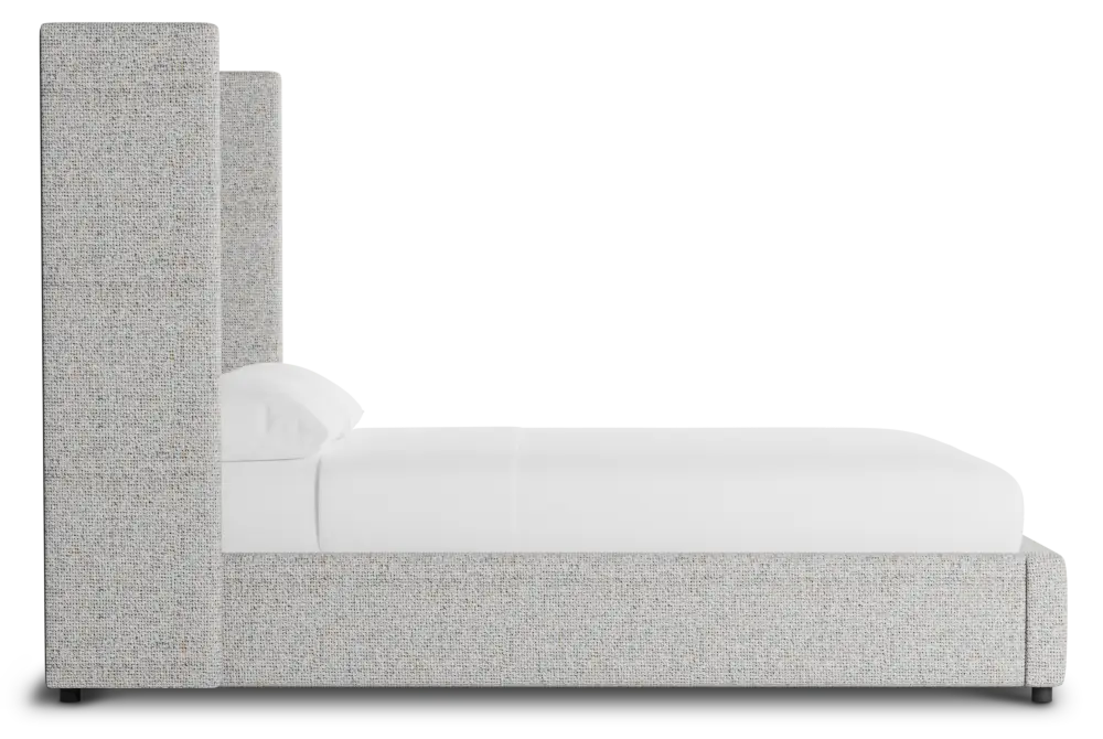 Captiva Natural Beauty Gray 60" Upholstered Shelter Bed Captiva Natural Beauty Gray 60" Upholstered Shelter Bed