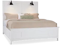 Heron Cove White Panel Bed With Lights