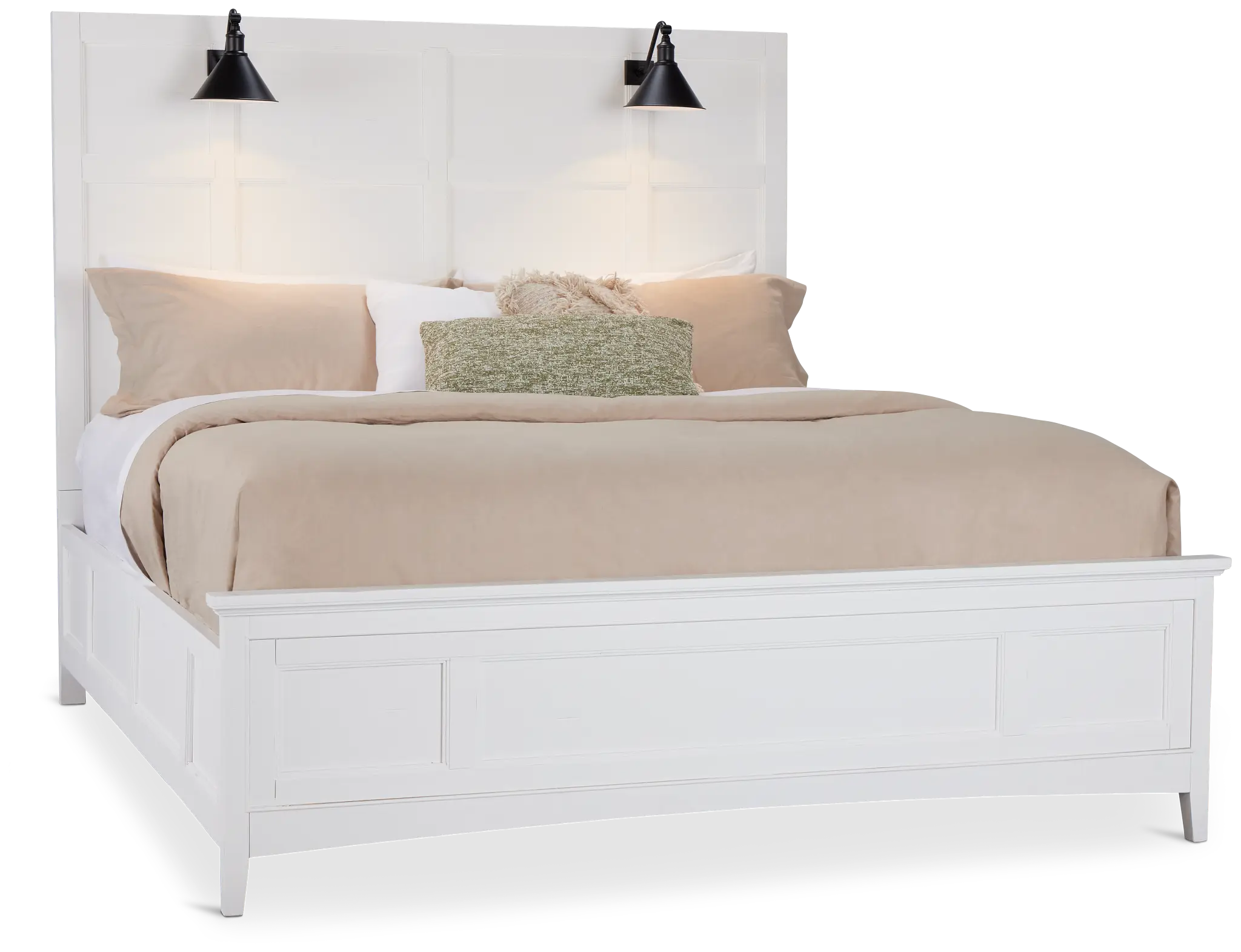 Heron Cove White Panel Bed With Lights Heron Cove White Panel Bed With Lights