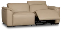 Flexsteel Brodie Taupe Lthr/vinyl Power Reclining Sofa