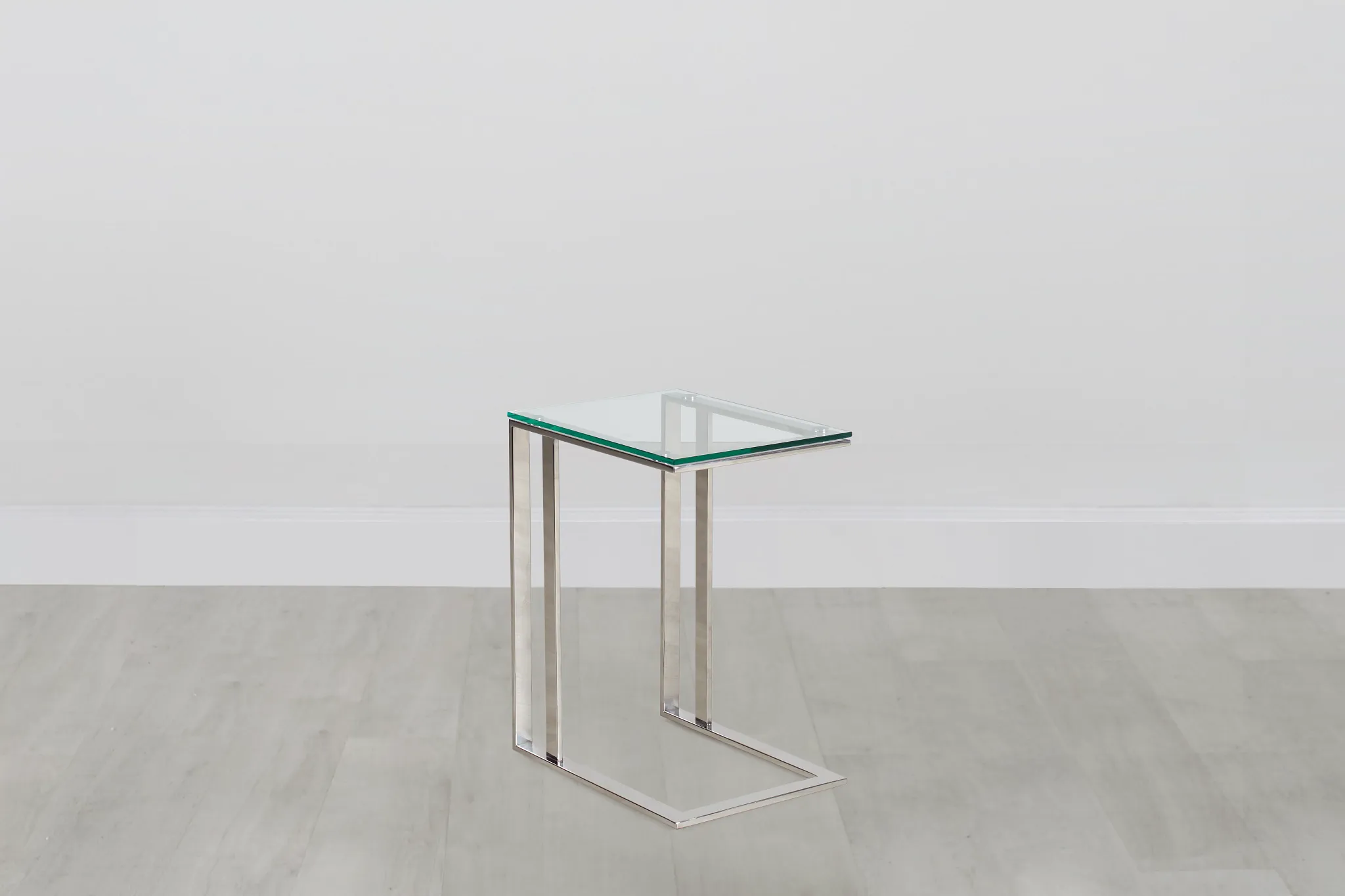 Arco Clear Glass Chairside Table