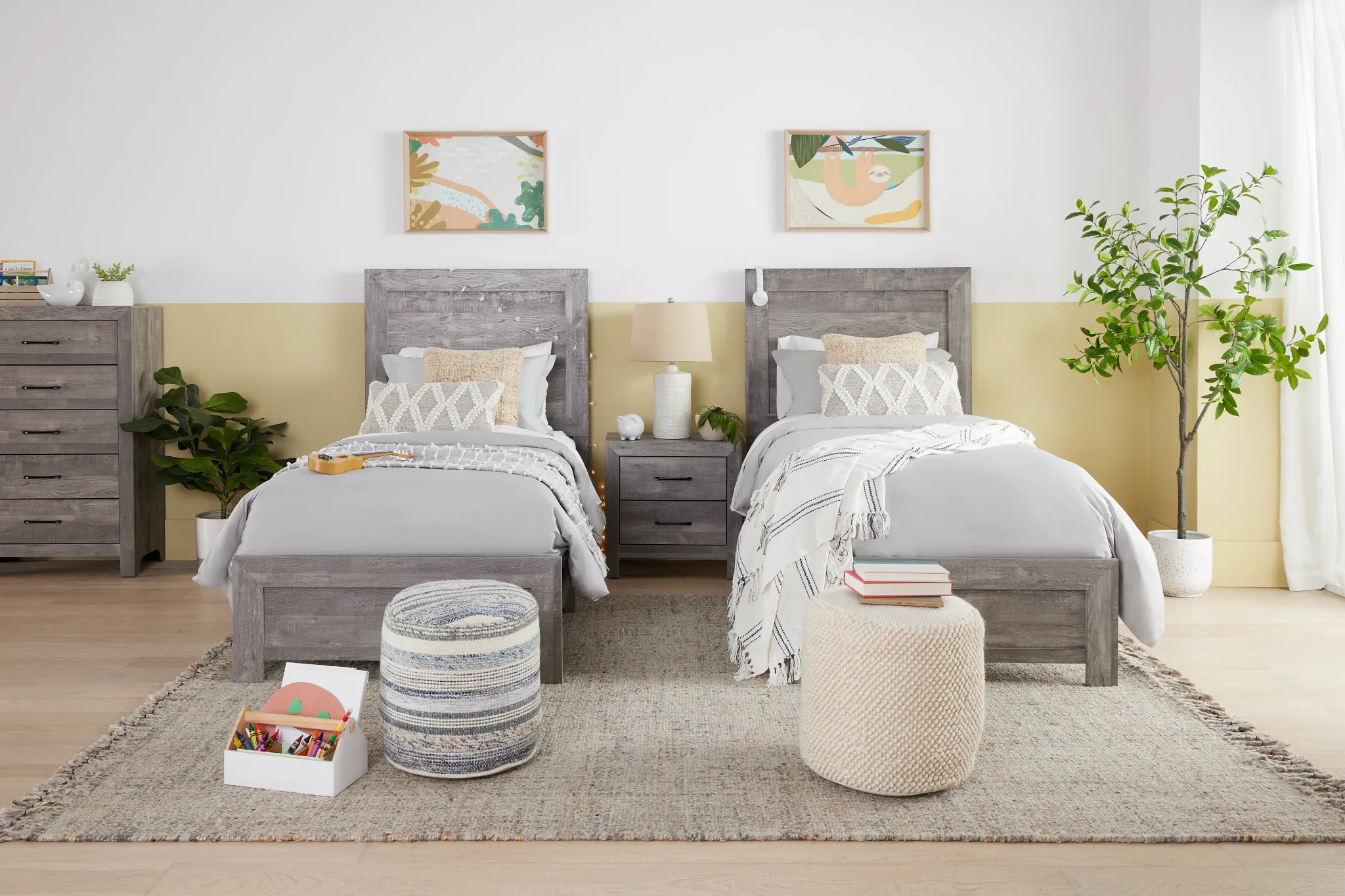 Landscape Light Gray Canvas Wall Art